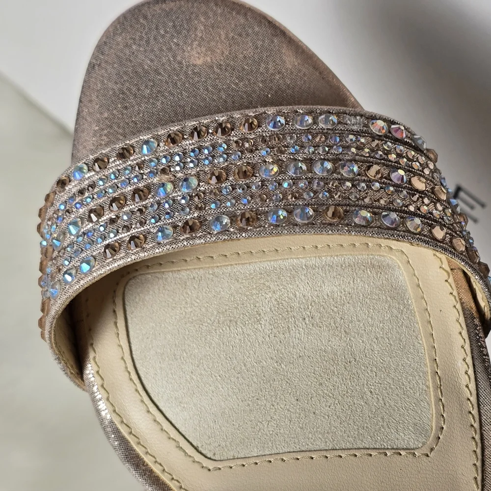 Alex Marie Women's Rose Gold Embellished Heels Size 8 1/2 - Picture 6 of 15